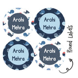 Round water proof label - Whale