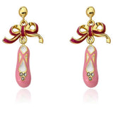 Crystal Ballet Shoe Dangle Earring