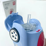 Children's Straw Sports Car Sipper Water Bottle - Light Blue