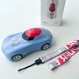 Children's Straw Sports Car Sipper Water Bottle - Light Blue