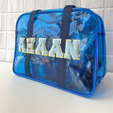 Neon Transparent Jelly Tote bag for Kids and Adults - Blue