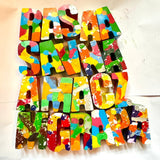 The Marbled Name Krayon Per Letter
