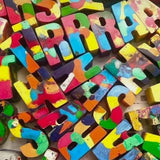 The Marbled Name Krayon Per Letter