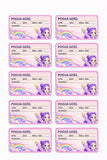 K-pop theme waterproof school book labels pack of 36 — 8 x 5 cm Korean pop culture name stickers for notebooks and textbooks, multiple print options, India