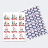 Sticker Sheet - Set of 2 - White Christmas