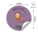 Round water proof label - Wild animal
