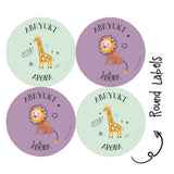 Round water proof label - Wild animal