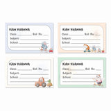 Personalized School Book Labels - Wild & Cute