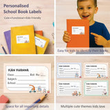 Personalized School Book Labels - Wild & Cute