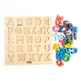 Alphabet Blocks Learning Puzzle | Wooden ABC Letters Colourful Educational Puzzle Toy