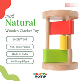 Wooden Clacker Toy - Rattle for Babies