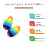 Wooden Dinosaur Blocks, Egg Shaker (Rattle) & Teether