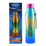 Youp Stainless Steel Fashion Series Rainbow Green Color Water Bottle - 750 ml