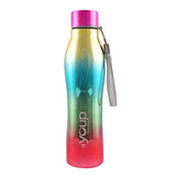 Youp Stainless Steel Fashion Series Rainbow Red Color Water Bottle - 750 ml