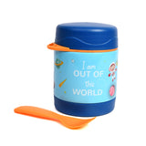 Youp Stainless Steel Insulated Blue Color Food Jar With Fork Munchkin - 325 ml