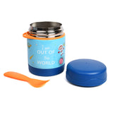 Youp Stainless Steel Insulated Blue Color Food Jar With Fork Munchkin - 325 ml