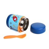Youp Stainless Steel Insulated Blue Color Food Jar With Fork Munchkin - 325 ml