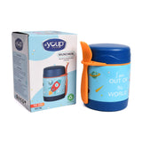 Youp Stainless Steel Insulated Blue Color Food Jar With Fork Munchkin - 325 ml