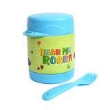 Youp Stainless Steel Insulated Blue Green Color Food Jar With Fork Munchkin - 325 ml