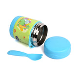 Youp Stainless Steel Insulated Blue Green Color Food Jar With Fork Munchkin - 325 ml