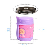 Youp Stainless Steel Insulated Pink Purple Color Food Jar With Fork Munchkin - 325 ml