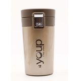 Youp Thermosteel Gold Color Coffee Mug with Press to Open Cap - 350 ml