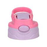 Youp Stainless Steel Insulated Pink and Purple Color Space Theme Kids Anti-dust Sipper Bottle Tinkler - 400 ml