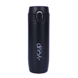 Youp Thermosteel Insulated Double Wall Black Color Water Bottle Brisk - 400 ml
