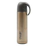 Youp Thermosteel Gold Color Water Bottle With Handle Containing Cup Cap - 500 ml