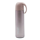 Youp Thermosteel Metallic Pink Color Water Bottle With Handle Containing Cup Cap - 500 ml