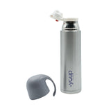 Youp Thermosteel Silver Color Water Bottle With Handle Containing Cup Cap - 500 ml