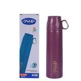 Youp Thermosteel Insulated Purple Color Water Bottle With Handle Containing Cup Cap Rover - 500 ml