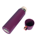 Youp Thermosteel Insulated Purple Color Water Bottle With Handle Containing Cup Cap Rover - 500 ml