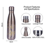 Youp Thermosteel Insulated Double Wall Copper Color Water Bottle Shiny - 500 ml