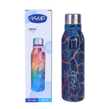 Youp Stainless Steel Purple Water Bottle for Office Gym Travel School Dance Home Refrigerator Water Bottle For Adults Kids Girls Boys - 1000 ml