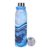 Youp Stainless Steel Blue Water Bottle for Office Gym Travel School Dance Home Refrigerator Water Bottle For Adults Kids Girls Boys - 1000 ml