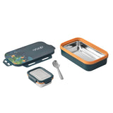 Youp Stainless Steel Dark Green Color Kids Lunch Box Yummy - 500 ml