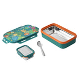 Youp Stainless Steel Green Color Kids Lunch Box Interval - 500 ml