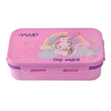 Youp Stainless Steel Pink Color Kids Lunch Box Interval - 500 ml