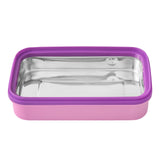 Youp Stainless Steel Pink Color Kids Lunch Box Interval - 500 ml