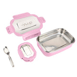 Youp Stainless Steel Pink Color Lunch Box Lunch Time - 750 ml