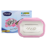 Youp Stainless Steel Pink Color Lunch Box Lunch Time - 750 ml