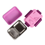 Youp Stainless Steel Purple Color Kids Bento Lunch Box With 2 Compartments Donut  - 750 ml