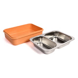 Youp Stainless Steel Yellow Color Kids Bento Lunch Box With 2 Compartments Donut  - 750 ml