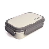 Youp Stainless Steel Insulated Grey Color Lunch Box With Fork, Spoon and Small Container Rolex - 850 ml