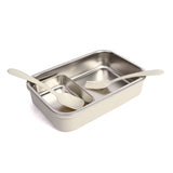 Youp Stainless Steel Insulated Grey Color Lunch Box With Fork, Spoon and Small Container Rolex - 850 ml