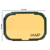 Youp Stainless Steel Insulated Yellow Color Lunch Box With Fork, Spoon and Small Container Rolex - 850 ml