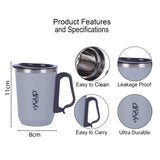 Youp Thermosteel Grey Color Coffee Mug Galaxy - 350 ml