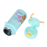Youp Stainless Steel Sea Green Color Kids Favourite Print Sipper Bottle With Strap Style - 500 ml