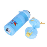 Youp Stainless Steel Blue Color Tiger Print Kids Sipper Bottle With Strap Joy - 600 ml